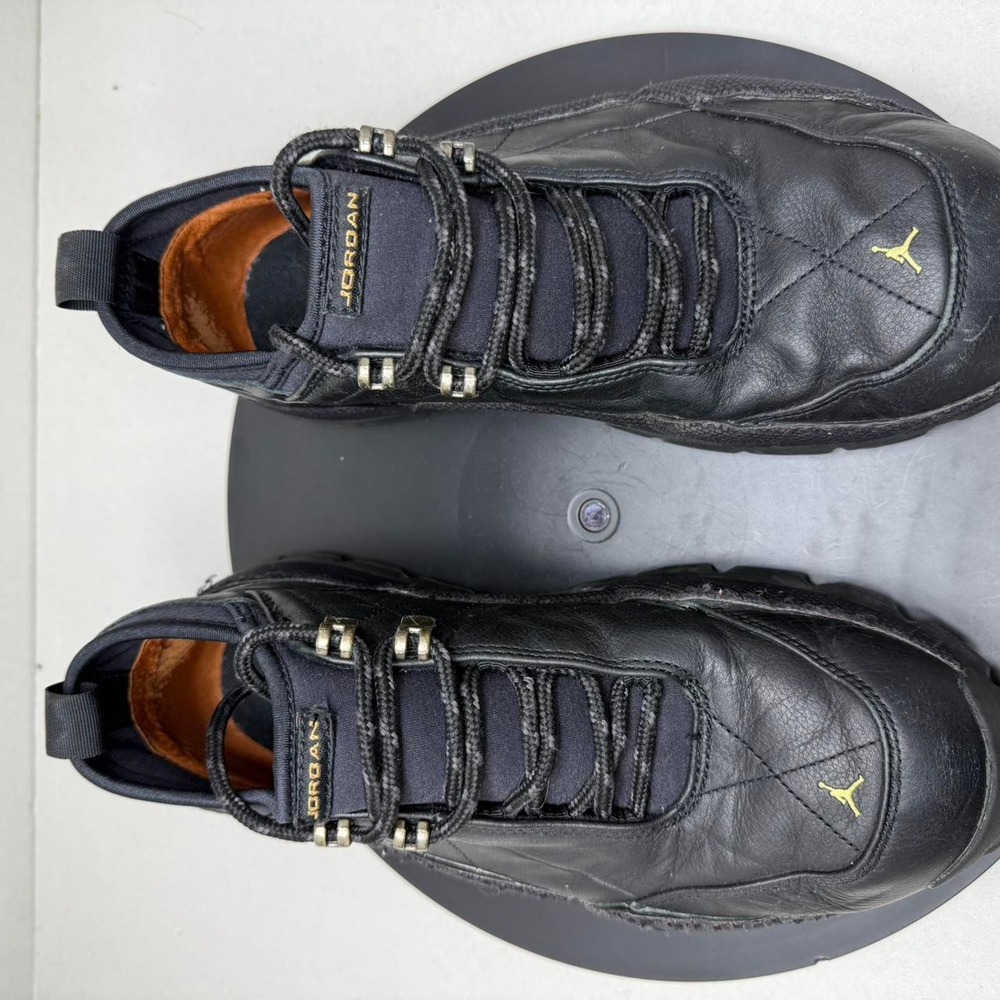 Jordan Expedition Black Gold Dust Leather Sneakers 136049-072 Mens 10 - Picture 4 of 7